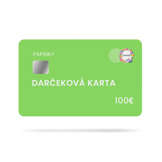 PAPINKY DARČEKOVÁ KARTA 100€