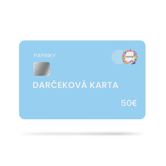 PAPINKY DARČEKOVÁ KARTA 50€